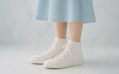 Comment porter des chaussures montantes avec une jupe ?