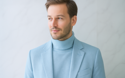 Comment superposer un pull col roulé avec une veste ?