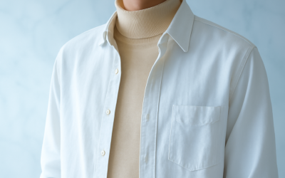 Pourquoi superposer un col roulé fin sous une chemise ?