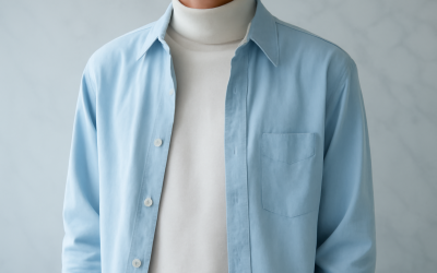 Comment intégrer un t-shirt col roulé sous une chemise ?