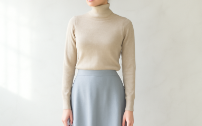 Comment porter un col roulé avec une jupe ?