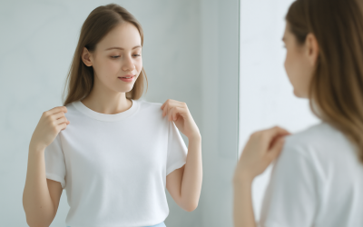 Quel t-shirt choisir pour une poitrine généreuse sans effet compressé ?